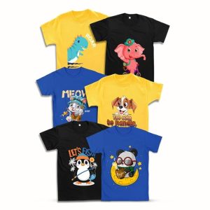 Sakuya Exclusive Kids T-Shirt Combo with 6 Stunning Designs